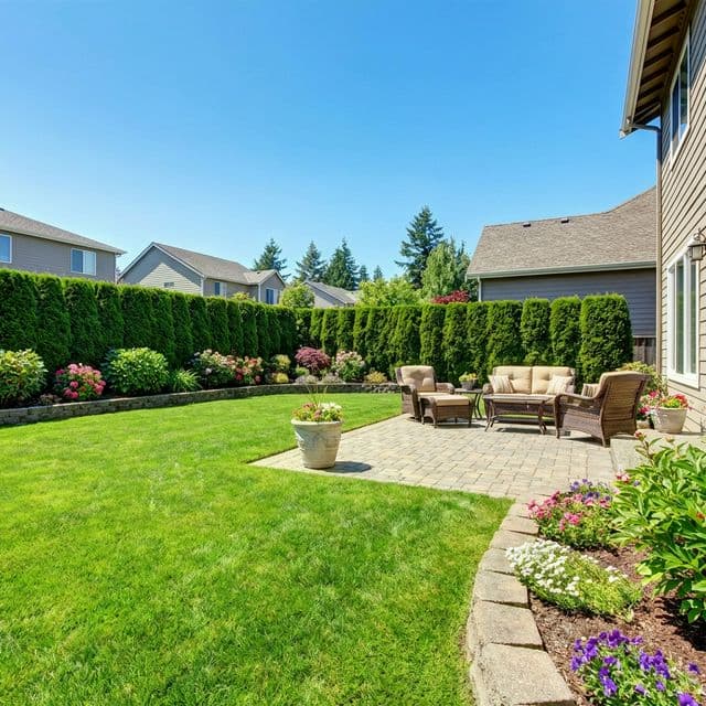 Clean yard and outdoor space